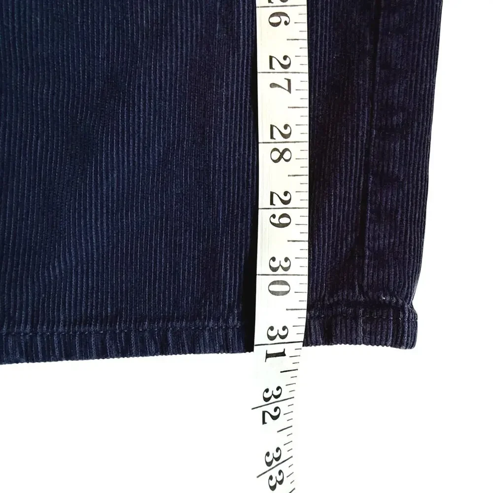 Banana Republic Corduroy Straight Pants 34x31 Navy Blue Pima Cotton Preppy